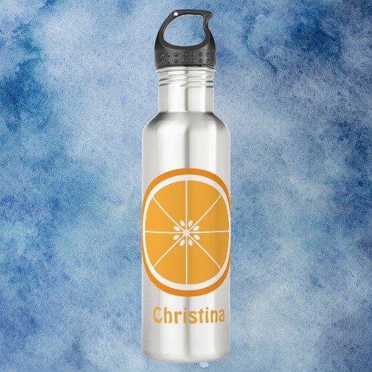 Orange Citrus Slice personalize Edelstahlflasche