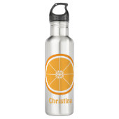 Orange Citrus Slice personalize Edelstahlflasche (Vorderseite)