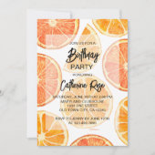 Orange Citrus Slice Sommer Geburtstagsparty Einladung (Vorderseite)