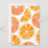 Orange Citrus Slice Sommer Geburtstagsparty Einladung (Rückseite)