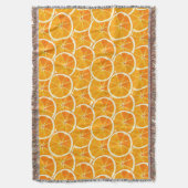Orange Citrus Slices Throw Blanket Decke (Vorderseite Vertikal)