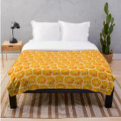 Orange Citrus Slices Throw Blanket Fleecedecke