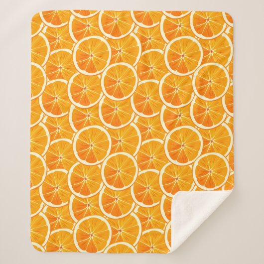 Orange Citrus Slices Throw Blanket Sherpadecke (Vorderseite)