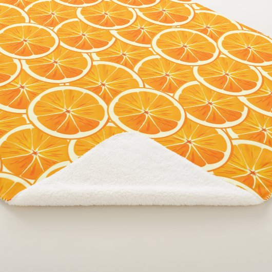 Orange Citrus Slices Throw Blanket Sherpadecke (3/4)