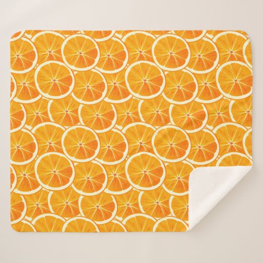 Orange Citrus Slices Throw Blanket Sherpadecke (Vorderseite (Horizontal))