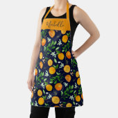 Orange Citrus Sommer Floral Botanisches Muster Schürze (InSitu)