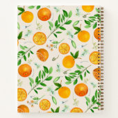 Orange Citrus Sommer Floral botanisches Rezept Buc Notizblock (Rückseite)