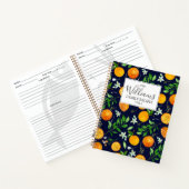 Orange Citrus Sommer Floral botanisches Rezept Buc Notizblock (Innenseite)