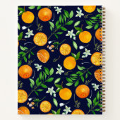 Orange Citrus Sommer Floral botanisches Rezept Buc Notizblock (Rückseite)
