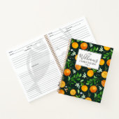 Orange Citrus Sommer Floral botanisches Rezept Buc Notizblock (Innenseite)
