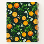 Orange Citrus Sommer Floral botanisches Rezept Buc Notizblock (Rückseite)