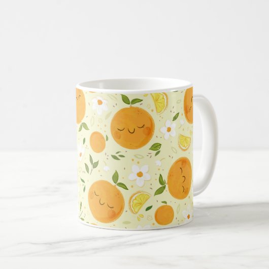 Orange Citrus Tasse (VorderseiteRechts)