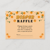 Orange Citrus Themed Diaper Kinderdusche Begleitkarte (Vorderseite)