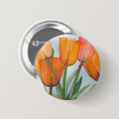 Orange Citrus Tulips Button (Vorne & Hinten)