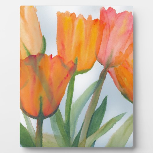 Orange Citrus Tulips Fotoplatte (Vorderseite)