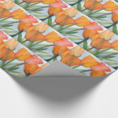 Orange Citrus Tulips Geschenkpapier (Ecke)