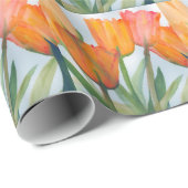 Orange Citrus Tulips Geschenkpapier (Rolleneckpunkt)