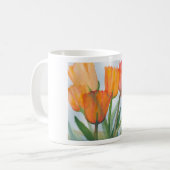 Orange Citrus Tulips Kaffeetasse (Vorderseite Links)