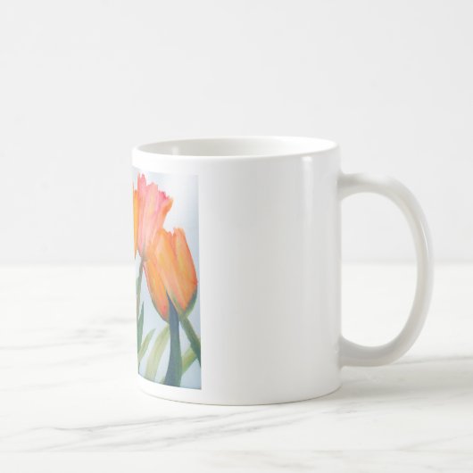 Orange Citrus Tulips Kaffeetasse (Rechts)