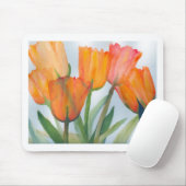 Orange Citrus Tulips Mousepad (Mit Mouse)