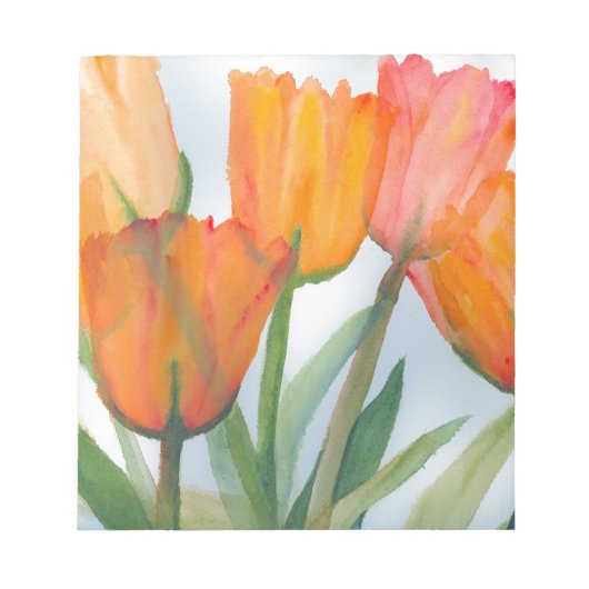 Orange Citrus Tulips Notizblock (Vorderseite)