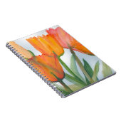 Orange Citrus Tulips Notizblock (Rechte Seite)