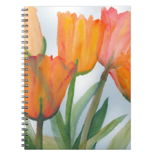 Orange Citrus Tulips Notizblock