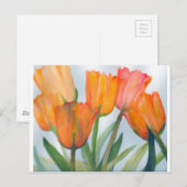 Orange Citrus Tulips Postkarte (Vorne/Hinten)