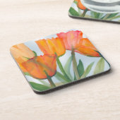 Orange Citrus Tulips Untersetzer (Linke Seite)