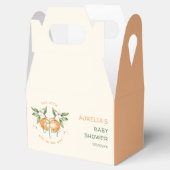 Orange Citrus Two Little Cuties Twin Baby Shower Geschenkschachtel (Geöffnet)