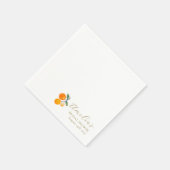 Orange Citrus Watercolor Bridal Brunch Custom Serviette (Ecke)