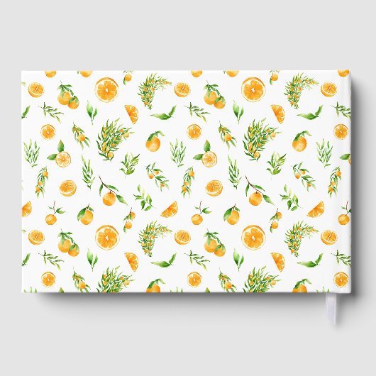 Orange Citrus Wedding Gästebuch (Rückseite)