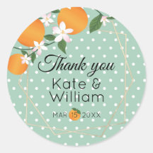 Orange Citrus Wedding Vielen Dank