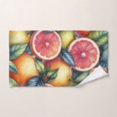 Orange Citrus Whimsical Watercolor Obstbäume & Blü Badhandtuch Set (Handtuch)
