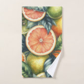 Orange Citrus Whimsical Watercolor Obstbäume & Blü Badhandtuch Set (Handtuch)