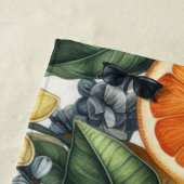 Orange Citrus Whimsical Watercolor Obstbäume & Blü Strandtuch (Beispiel)