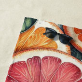 Orange Citrus Whimsical Watercolor Obstbäume & Blü Strandtuch (Beispiel)