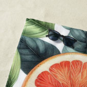 Orange Citrus Whimsical Watercolor Obstbäume & Blü Strandtuch (Beispiel)