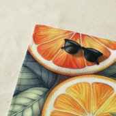 Orange Citrus Whimsical Watercolor Obstbäume & Blü Strandtuch (Beispiel)