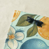 Orange Citrus Whimsical Watercolor Obstbäume & Blü Strandtuch (Beispiel)