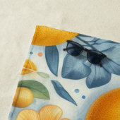 Orange Citrus Whimsical Watercolor Obstbäume & Blü Strandtuch (Beispiel)