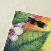 Orange Citrus Whimsical Watercolor Obstbäume & Blü Strandtuch (Beispiel)