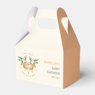 Orange Citrus Zwei Kleine Süße Zwillinge Baby Show Geschenkschachtel