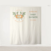 Orange Citrus Zwei kleine Süssen Zweiwindusche Wandteppich (Vorderseite)