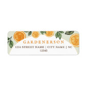 Orange Citrusfrucht Adresse (Vorne)