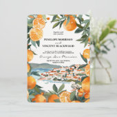 Orange City 2 Wedding Einladung (Stehend Vorderseite)