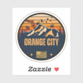 Orange City, Florida Aufkleber (Blatt)