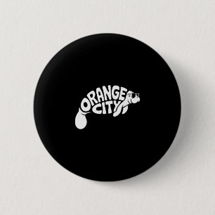 Orange City Manatee Orlando Florida Süße Ferien Button