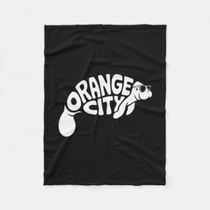 Orange City Manatee Orlando Florida Süße Ferien Fleecedecke