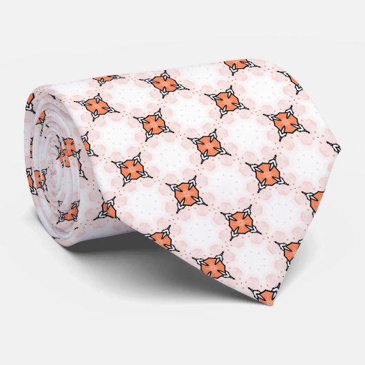 Orange Clamp Down Neck Tie Krawatte (Gerollt)